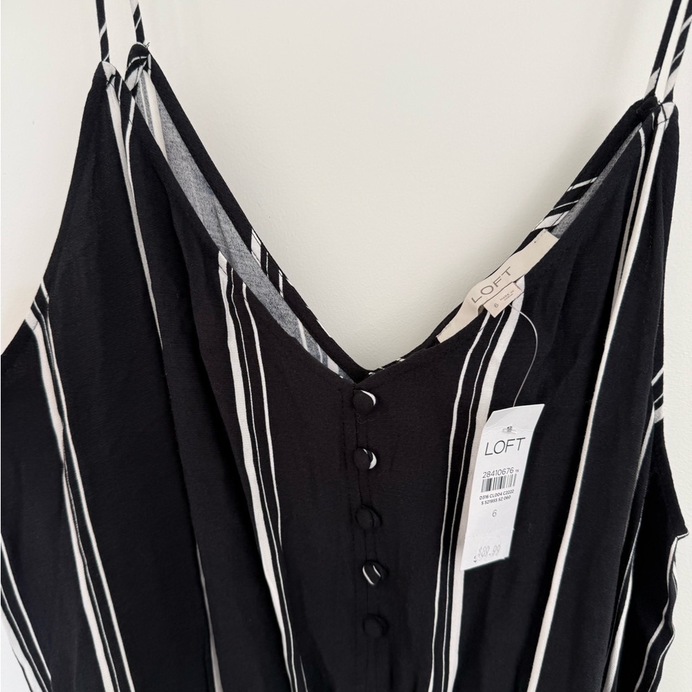 Black&White Stripe Jumpsuit